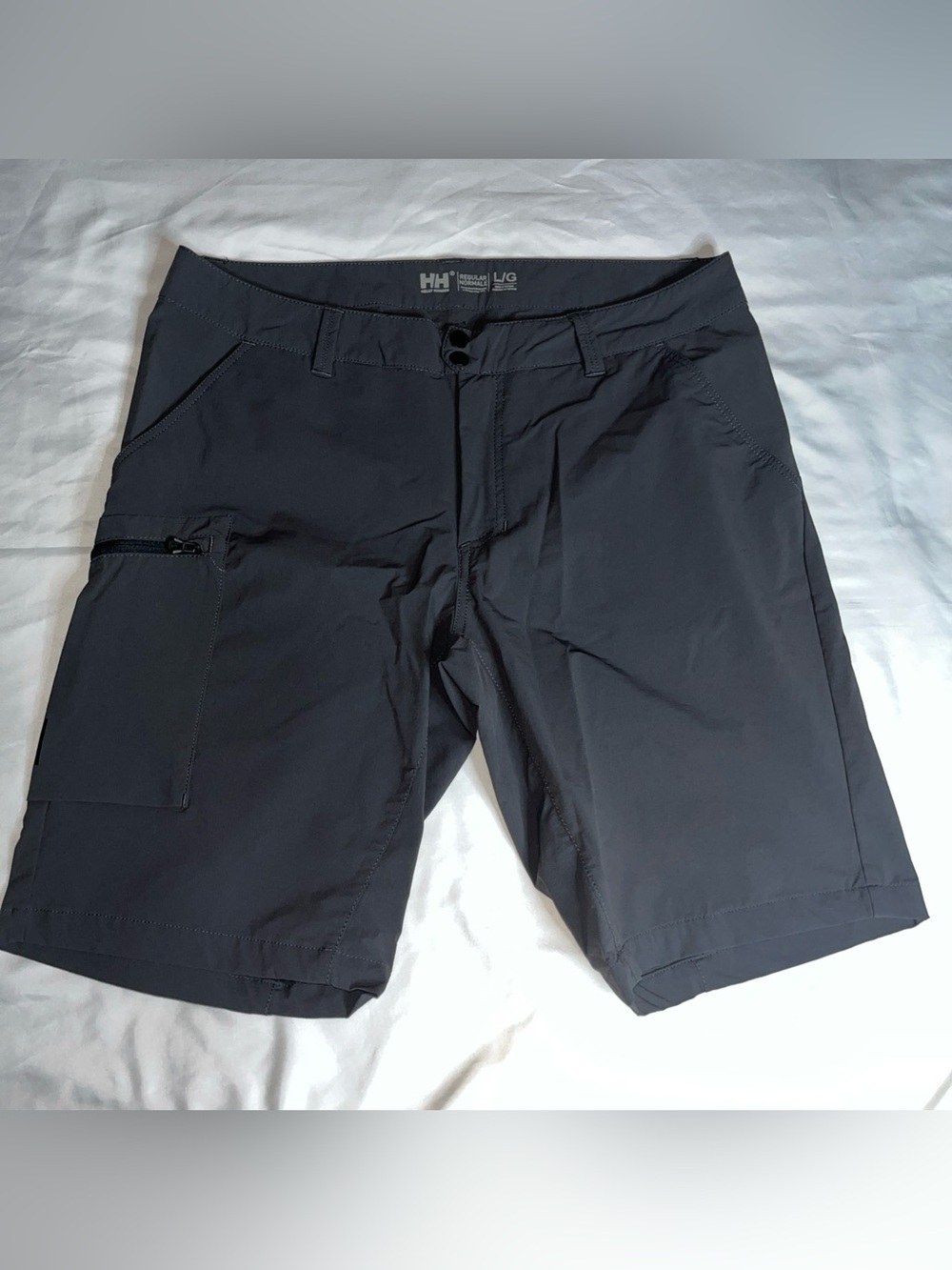 Helly Hansen Shorts Mens Large Gray Regular Fit Brono Softshell Outdoor 10” insm